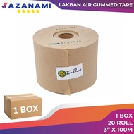 1 BOX LAKBAN AIR 3" INCH X 100M GUMMED TAPE TIGER CRAFT KRAFT TAPE 20R