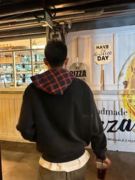 Uniike Oily Customer Dumb Handsome Short เสื้อฮู้ด 2 Colours College Style ลายสก็อต Hat England Them