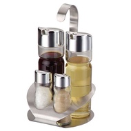 Seasoning Bottle Set Condiment Glass bottle Spice Bottles Season Jar Oil bottle Dispenser with Handle Stainless Steel