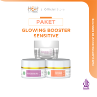 H&amp;H Paket Skincare Glowing Booster / Paket Skincare Brightening 3 in 1 (Sunscreen Moisturizer Gel Booster Pencerah)