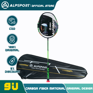 Alpsport SR Raket Bulu Tangkis 9U 58g G5 28Lbs Dual Face Double Color Super Light 100% Serat Karbon