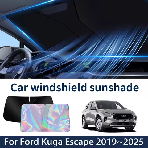 Front Windshield Sunshade For Ford Kuga Escape 2019~2025 2024 2023 2022 Car Sun Visor Heat Insulatio