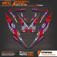 STRIPING MIO SOUL OLD MFX9/SOUL Z CARBON/STICKER SOUL OLD MX/STICKER SOUL CARBON STICKER SOUL 115