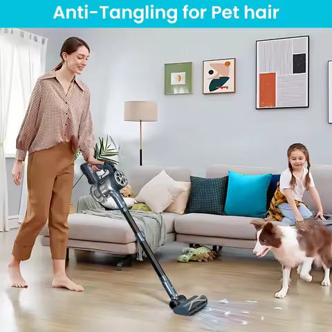 Belife S11 Cordless Vacuum Cleaner, 35Kpa Stick Vacuum Cleaners for Home, Up to 50Mins Runtime with 