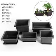 NONEDYODYE9I Flower Pot Plastic Planter Balcony Square Bonsai