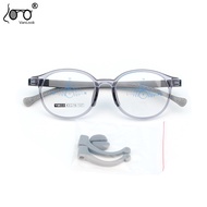 Round Kids Glasses Crystal Specs Eyeglass Frame for Prescription 4~ 12yo Boys Girls Rubber NosePad R