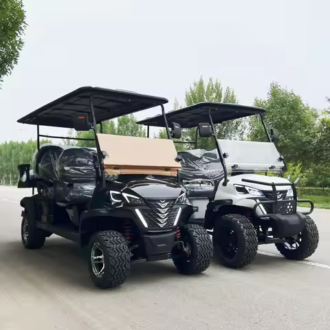 Street Legal Black Club Car Lifted 6 Passenger Brand New Powerful 4 Wheel 2/4/8 Seater Electric Golf