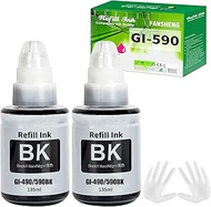 FANSHENG GI590 GI490 Ink Compatible with Canon GI-590 GI-490 Ink Missing Bottles for PIXMA G1400 G14