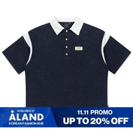[ROMANTIC CROWN] 4 BUTTON CLASSIC POLO SHIRT NAVY