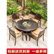 HY-16💞Outdoor Barbecue Table and Chair Cast Aluminum Garden Outdoor Commercial Charcoal Barbecue Carbon Grill Home Yard