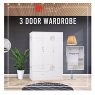 INNDESIGN 3 Doors Wardrobe / Cupboard / Open Door Wardrobe