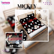 NAMASA Bedcover 1 set lengkap KING SIZE ukuran 180x200 bahan MICROTEX DISPERSE motif Karakter / seli