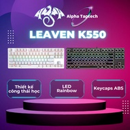 Leaven K550 hotswap Wired Mechanical Keyboard, blue switch, LED cyberpunk, Gaming, Working,