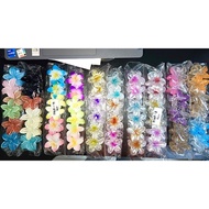 *( AJ ) Premium 6Cm Frangipani Hair Clips, 12 Pcs