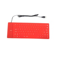 85-Key Keyboard Silicone Keyboard Ultra-Thin Silent Waterproof Wired Folding Keyboard Notebook H1EV