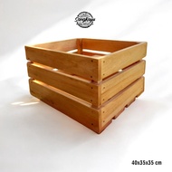 Wooden Crate 40x35x35 cm Wooden Crate Wooden Storage Box