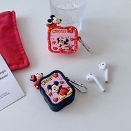 Wireless Bluetooth earphones Casing for AirPods Pro Airpods 3 gen3 AirPods 2 Cartoon Doodle Mickey Minnie Fashion Protective Silicone Case