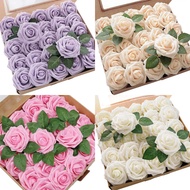 25pcs/set European style simulated rose home floral decoration AMEX