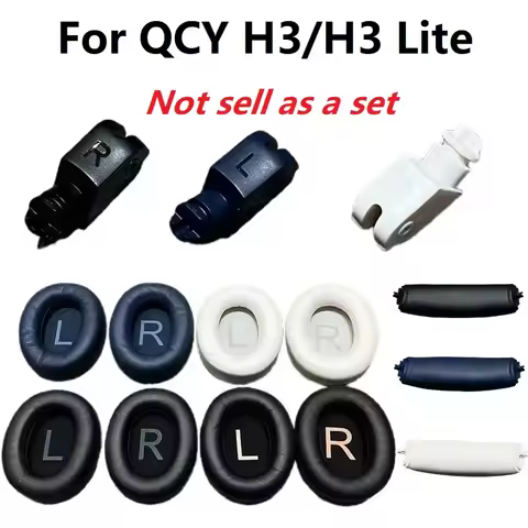 Original spare parts For QCY H3/H3 Lite headphones replacement repair parts hinge swivel ear pads ea