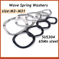 【COD】304 stainless steel three wave crest washer wave spring washer wave washer elastic washer m3m4m