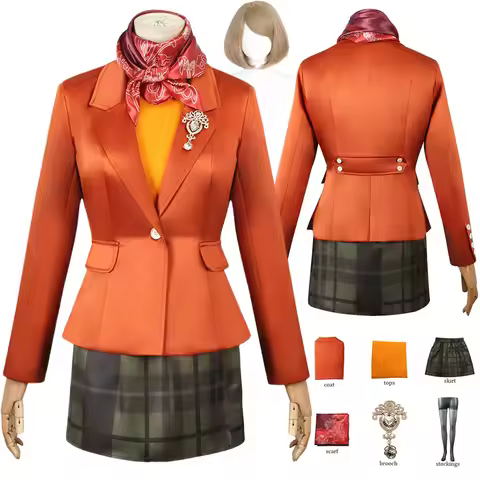 Game Evil 4 Ashley Graham Cosplay Costume Wig Women Jacket Dress Sweaters Outfits Halloween Carnival