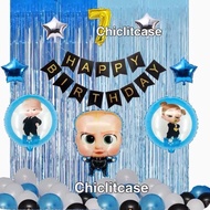 Baby boss theme children's birthday balloon decoration package, baby boss, baby curtain