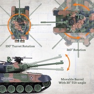 รถบังคับ Rus T90 รถถังทหาร 1:18 Rc Tank 2.4ghz 15 Channel ZY021-818