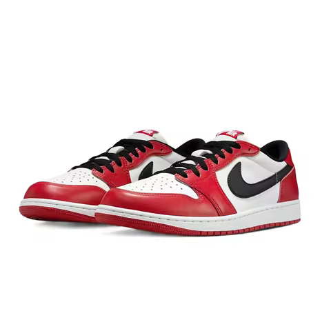 Nike AJ1 Air 1 Retro Low OG Chicago Versatile, Slip-Resistant, Durable Basketball Shoes Unisex Style