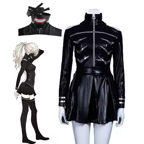 Anime Tokyo Ghoul Kaneki Ken Cosplay Costumes Kaneki Ken Fighting Uniform Cosplay Skirts For Women H