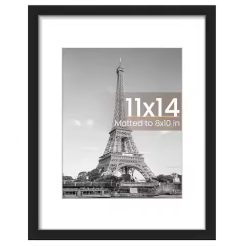 11x14 Picture Frame, Display Pictures 8x10 with Mat or 11x14 Without Mat, Wall Hanging Photo Frame,,
