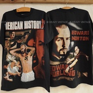 AMERICAN HISTORY X Edward Norton Legendary Movie Big Screen tag USA vintage T-shirt heavy Leather sh
