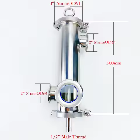3"(76mm)OD91 Gin Basket Set For Homebrew With Filter Basket Of V-680ml ,Connector 3"*3"X2"*2",Long T