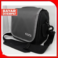 Eos Tas Kamera DSLR Mirrorless Canon 2 Lensa - HITAM kode UT + Gratis Rain Cover