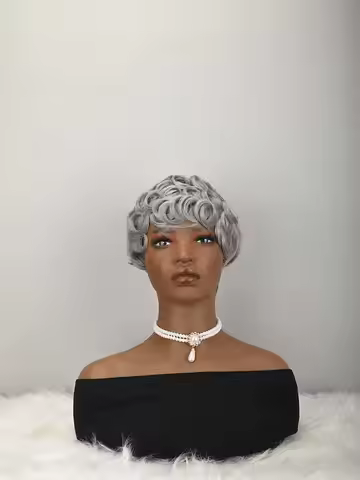 Short Pixie Wigs Short Curly Pixie Wigs Synthetic Wigs Natural Wavy Pixie Cut Wig Short Curly Layere
