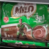 Milo 3 in 1 Susu Coklat Malt Sachet ( isi 14 stick )