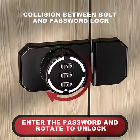New 1 Set No-Punch Combination Door Lock 3 Digit Password Cabinet Locks With Combination Latch For C