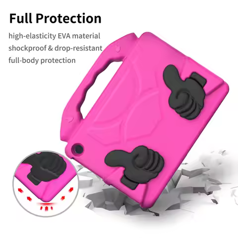 Tablet EVA Case Protective Cover Rotatable Foldable Handle Shockproof Washable Precise Cutouts for K