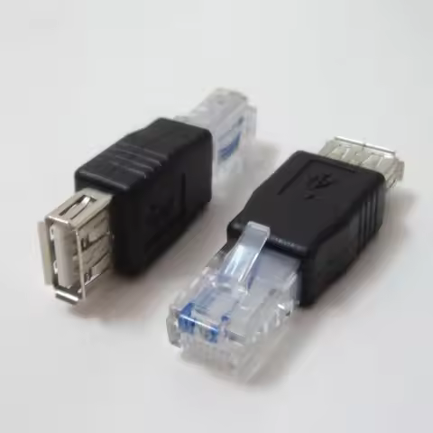 Wholesale 2Pcs PC USB To RJ45 Female A Laptop LAN Network Cable Ethernet Converter Transverter Plug