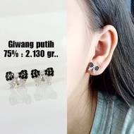 75% Emas Putih / Anting Emas Berat 2.30 Gram..