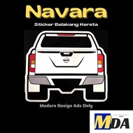(NISSAN - Navara) Sticker of Car Backside, Sticker Belakang NISSAN Navara ,Custom No. Plat, Color.--