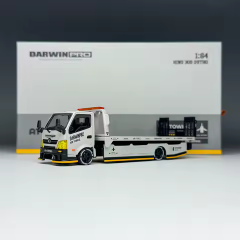 GCD DARWINPRO 1:64 SH00M‑10‑24 HINO 300 DUTRO Flatbed Tow Truck A1 Station Air Force Livery Collecti