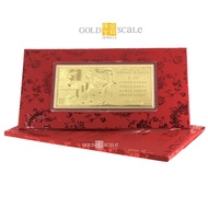 Gold Scale Jewels 999 Pure Gold 情深意重 Prosperity Gold Note