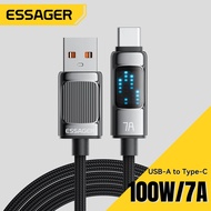 Essager 100W USB Charger Data Cable A To Type C 7A Cable Type-C Fast Charging For Oppo Vivo Realme