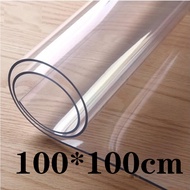 (2mm Thickness Transparent) PVC Table Mat Alas Meja plastik tebal soft transparent table cloth PVC a