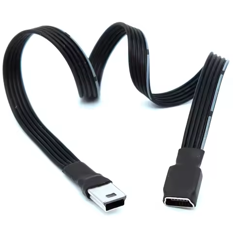 5CM 10CM 90 Degree Mini USB 5pin Male to Mini USB 5Pin Female Cable Mini USB B Type 5pin Male to Min
