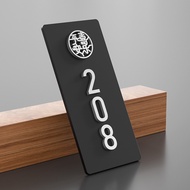 3DSilver horizontal design Singapore HDB Unit Number Sign | Customizable House Number Plate | Easy I