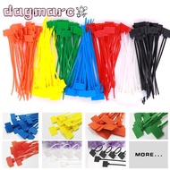 DAGMARC 100pcs Cable Tag Easy Mark Tag Labels Markers Mesh Wire Marker Colorful Tag