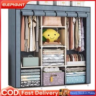 Curtain Wardrobe/ Wardrobe with drawer &amp; Organizer / Almari Baju / Multifunctional Wardrobe/Bedroom Furniture Clothes Rack