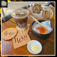 Round Cork Coaster Without Edges Thickness 5 mm. With Customer Logo Laser Reusable