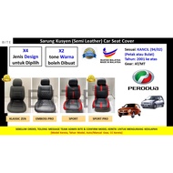 Perodua KANCIL PETAK/BULAT (1994/02) BITE - Semi Leather Car Seat Cover/Sarung Kusyen Kereta